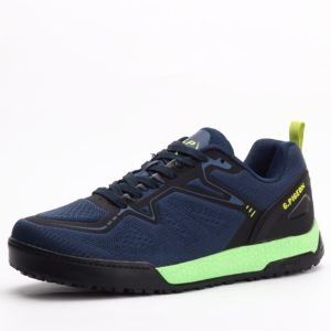 G. Pigeon Blue Lace-up Sneakers with Lemon Details