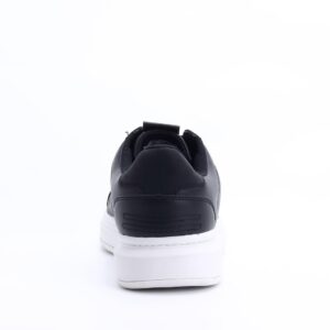 Cut & Sew Premium Lace-up Sneakers in Black/White