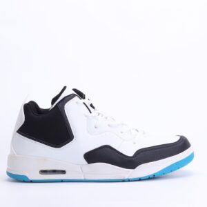 Unisex Courtside Angle Lace-up Sneakers In White/Black