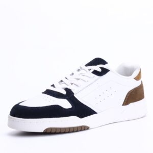 Eram Tennis Sneakers In White and beige cutouts