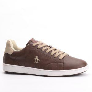 Penguin Hostin Court Trainers – Coffee Brown