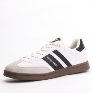 Teddy Smith Casual Lace-up Sneakers – Striped White