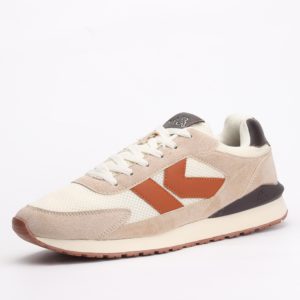 Kappa Martin Lace-Up Trainers – Cream/Orange