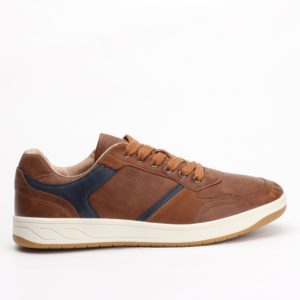 Inextenso Men’s Lace-up Sneakers – Cognac