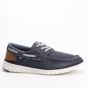 Xti Men’s Nautical Boat Shoes – Denim Blue