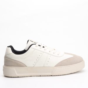 Platform Ark Unisex Perforated Sneakers – White/Beige
