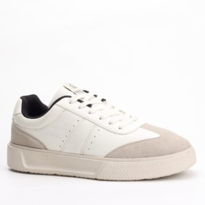 Platform Ark Unisex Perforated Sneakers – White/Beige
