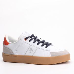 Original Penguin Steadman Sneakers – White/Orange Detail