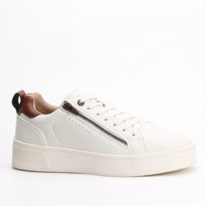 Lotus Tamaris Lace-up Zip Trainers – White