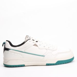 Airwalk Chance Lace-Up Sneakers In White/Teal Accents