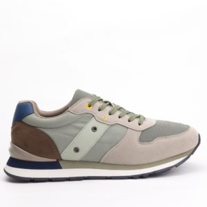 Itazero Refresh Lace-Up Sneakers In Green/Beige