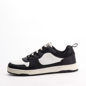 American Exchange Unisex Lace-Up Sneakers – Black/White