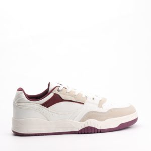 Filament Urban Lifestyle Lace-Up Sneakers – Cream/Burgundy
