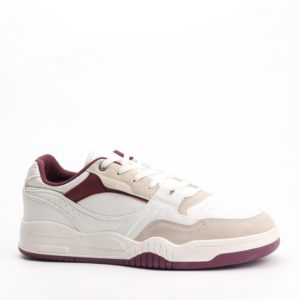 Filament Urban Lifestyle Lace-Up Sneakers – Cream/Burgundy
