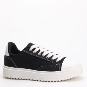 Daily Essentials Minimalist Chunky Sole Trainers In Black/White