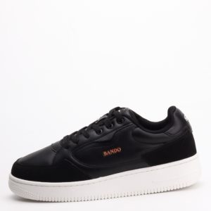 Bando Unisex Casual Lace-Up Sneakers – Black