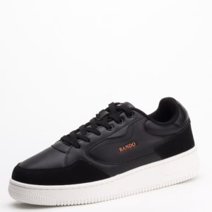Bando Unisex Casual Lace-Up Sneakers – Black