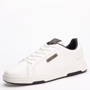 Enrico Coveri Men’s Classic Leather Sneakers – White