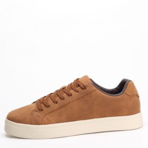 Jules Men’s Minimalist Matte Low-Top Sneakers In Tan