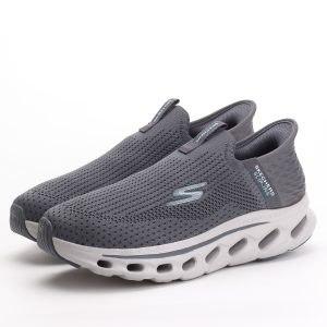 Skechers Hands Free Slip-Ins Go Walk Walking Sneakers – Gray / Cream Sole