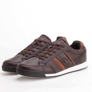 Teddy Smith Classic Leather Sneakers – Dark Brown
