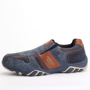 Pavers Wide Fit Men’s Slip-On Shoes – Blue
