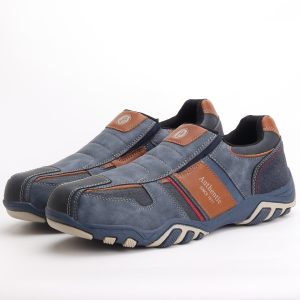 Pavers Wide Fit Men’s Slip-On Shoes – Blue
