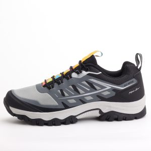 Maui & Sons Men’s Outdoor Trekking Sneakers – Grey / Black