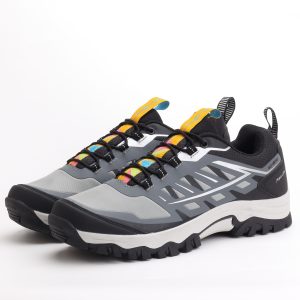 Maui & Sons Men’s Outdoor Trekking Sneakers – Grey / Black