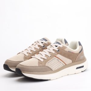 Bokai Urban Casual Lace-Up Sneakers – Taupe