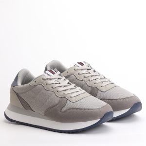 Glasman Essential Canvas Lace-Up Sneakers – Grey