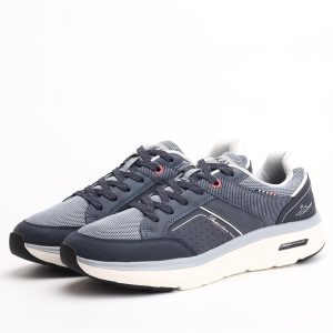 Bokai Urban Casual Lace-Up Sneakers – Dark Blue / Grey