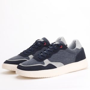 Zullo Court Style Mesh & Panel Sneakers – Slate Blue