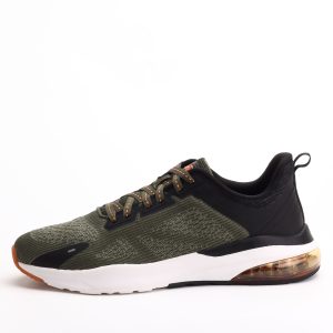 Via 02 Air Unisex Athletic Trainers – Olive Green / Orange