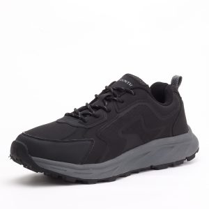 Mountia Men’s Trail Running and Trekking Sneakers – Black/Dark Gray