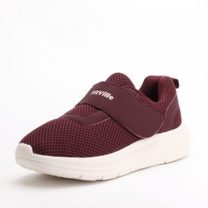 FitVille StrapEase Orthopedic V4 Extra Wide Walking Shoes – Maroon
