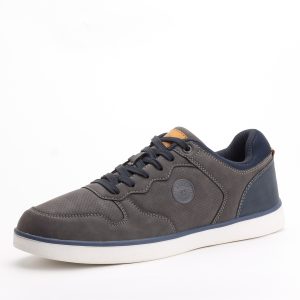 State Street Astro Men’s Casual Walking Shoes – Perforated Gray