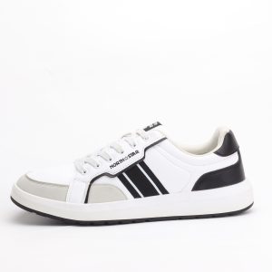 North Star Minimalist Streetwear Sneakers- White/Black