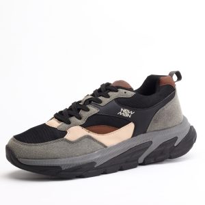 New Man Men’s Chunky Multi-Tone Casual Sneakers