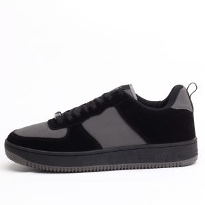X-Plode Classic Suede Leather Streetwear Sneakers – Black & Grey