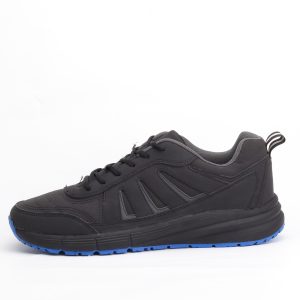Bona Men’s Athleisure Lace-up Sneakers in Black / Royal Blue