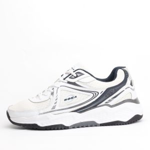 Bona Chunky Athletic Running Sneakers – White and Grey