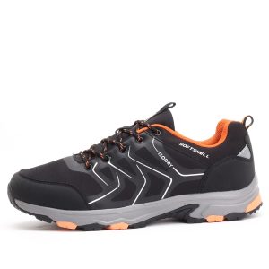 Mountain Warehouse Men’s Waterproof Softshell Walking Shoes – Black/Orange