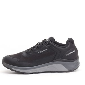 Swissbrand Men’s Waterproof Trail Running Shoes – Black / Grey