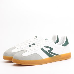 GANT Cuzmo Retro Court Leather Sneakers – White / Jellybean Green Gum