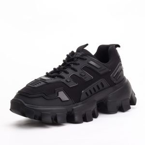 Steve Madden Ponce Men’s Chunky Lug Sole Sneakers – All Black