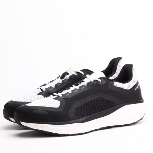 Good Ten Breathable Running Sneakers – Black/white sole